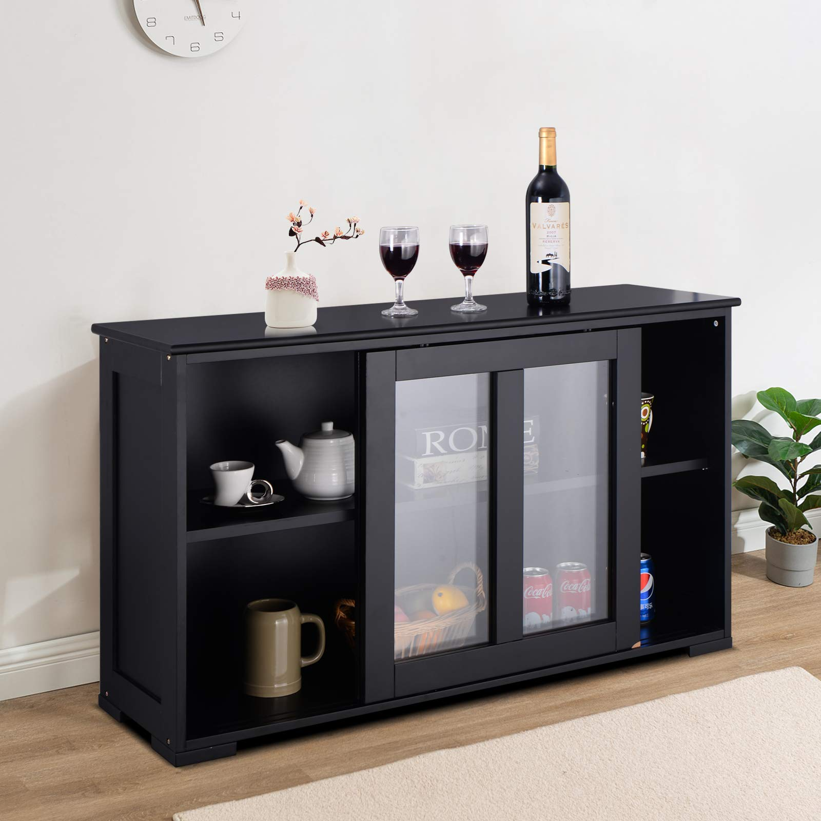 Giantex Buffet Sideboard, Wood Credenza with Sliding Doors