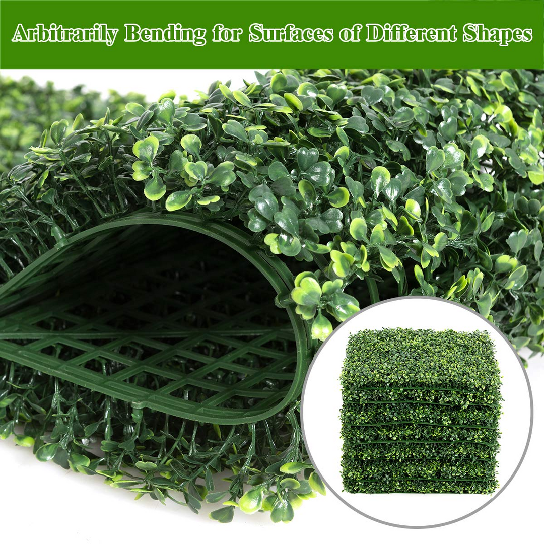 Giantex 12PCS 20x20inch Artificial Boxwood Panels Garden Privacy Fence Screen