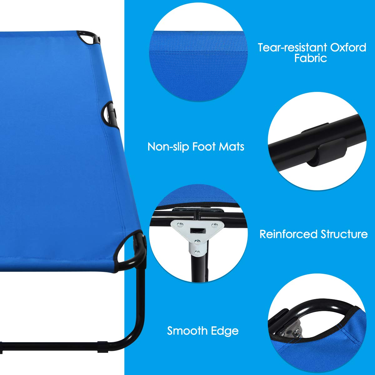 Giantex  Light Weight Camping Bed for Camp Office Sleepover