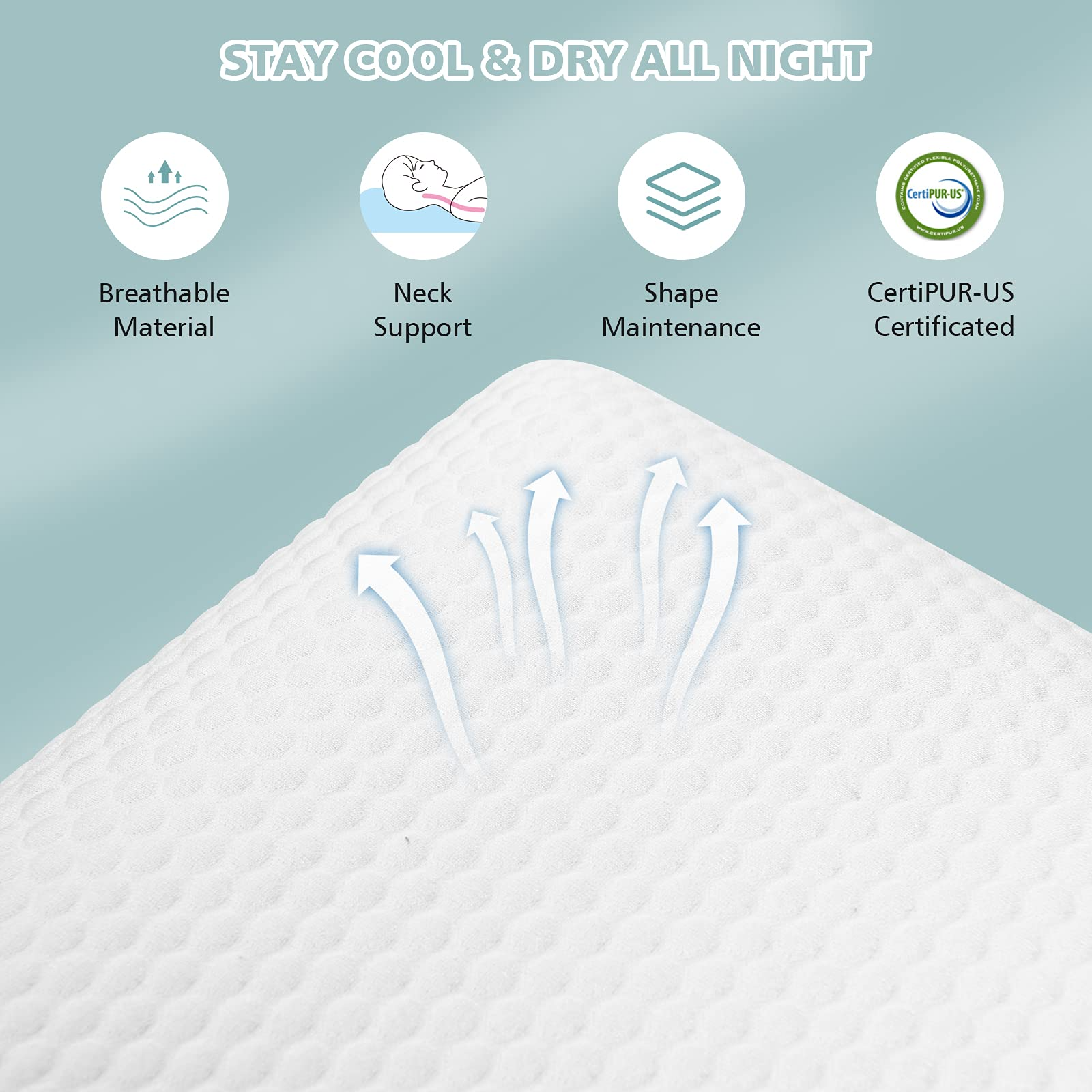 Giantex Memory Foam Pillow 2 Pack