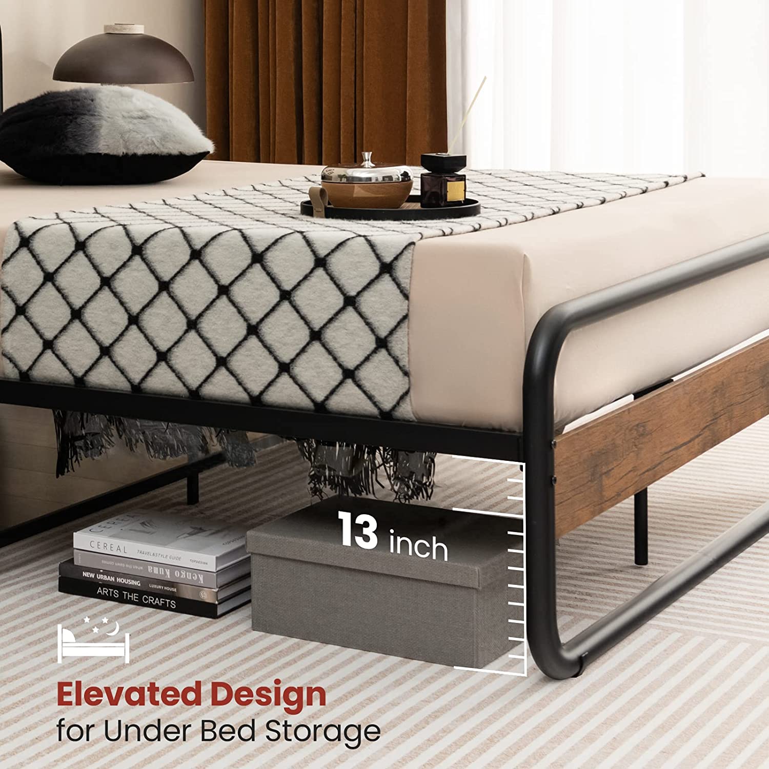 Full Size Metal Bed Frame, Platform Bed - Giantex