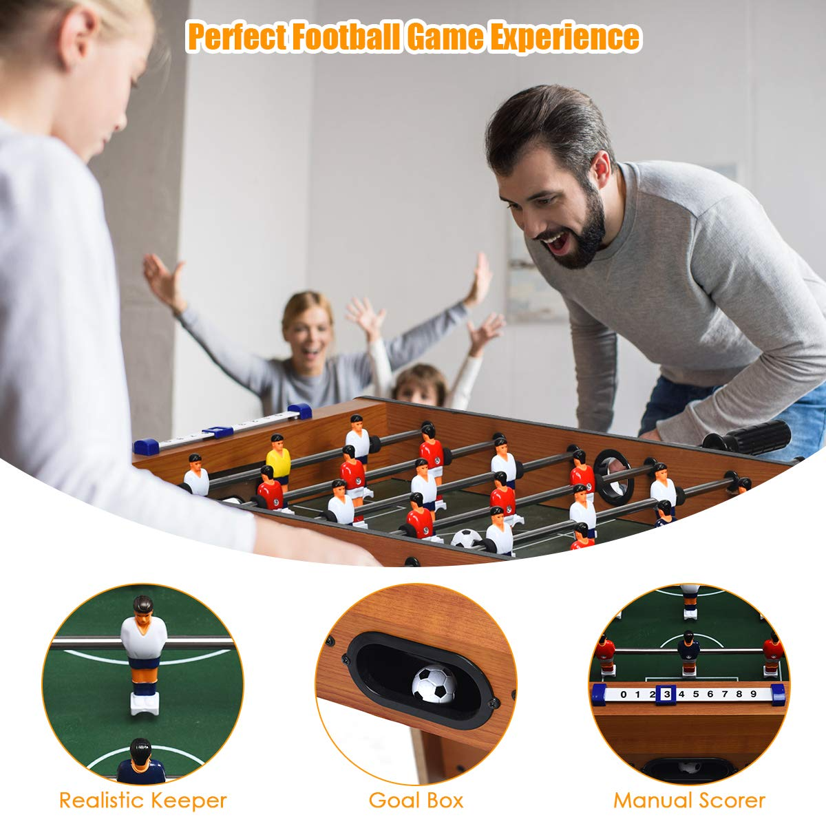 Giantex 27in Football Table w/ 2 Mini Footballs