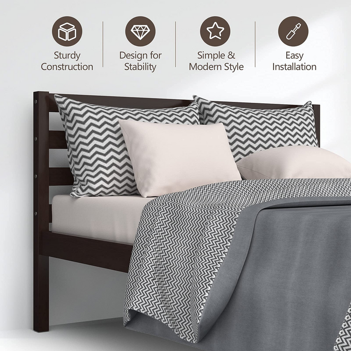 Giantex Wood Slat Support, No Spring Needed, Bed Mattress Foundation, Espresso (Twin)