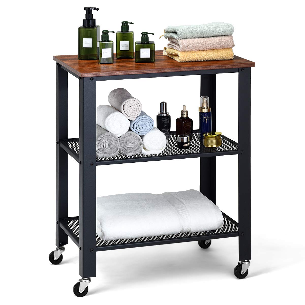 Giantex 3-Tier Microwave Cart Wooden