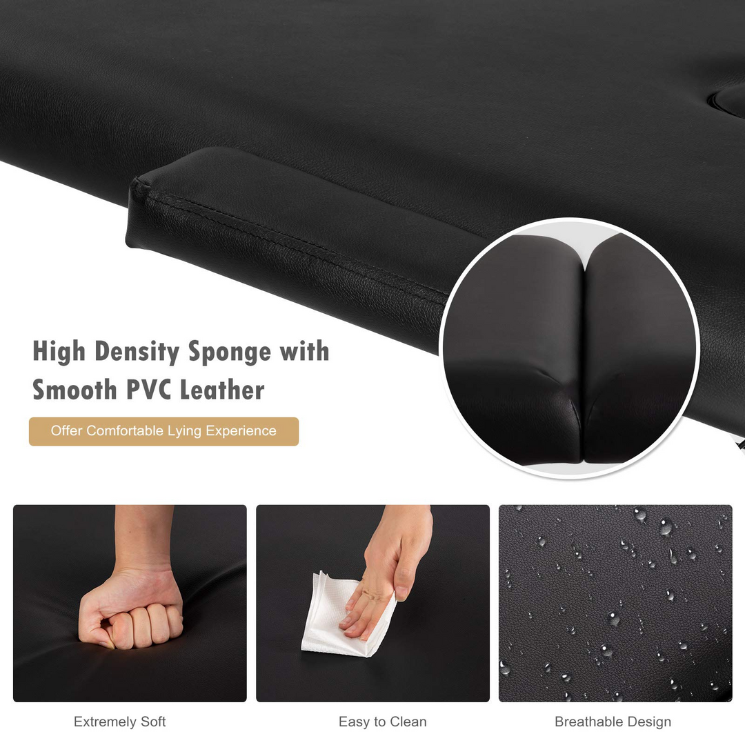Giantex Portable Massage Table 84inch, Folding Lash Bed Aluminium Frame