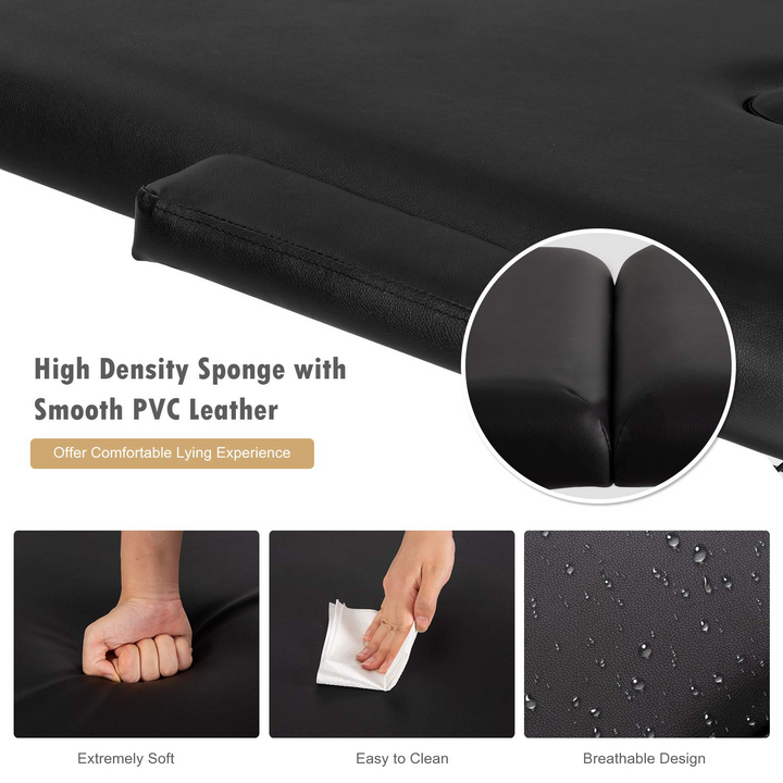 Giantex Portable Massage Table 84inch, Folding Lash Bed Aluminium Frame
