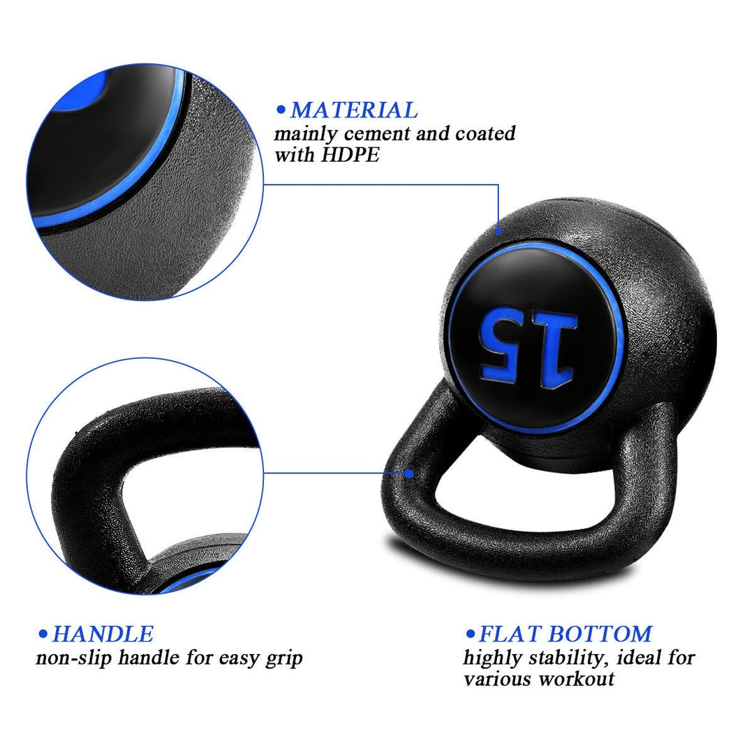 Giantex 3-Piece Kettlebell Weights Set, Weight Available 5,10,15 lbs????o?Black - Giantexus