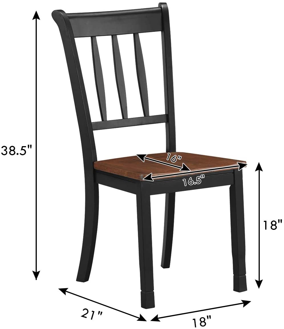 Solid Wood Whitesburg Dining Chairs Set of 4 - Giantexus