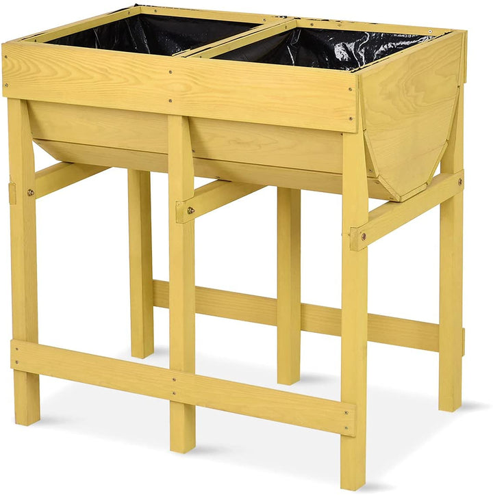 Raised Wooden Flower Planter (28" X 18" X 28.5")
