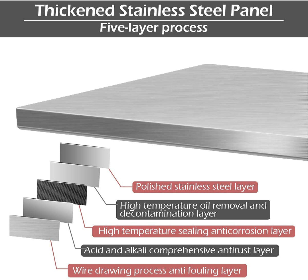 Giantex Stainless Steel Work Table with Shelf Commercial Kitchen Food Prep Table - Giantexus