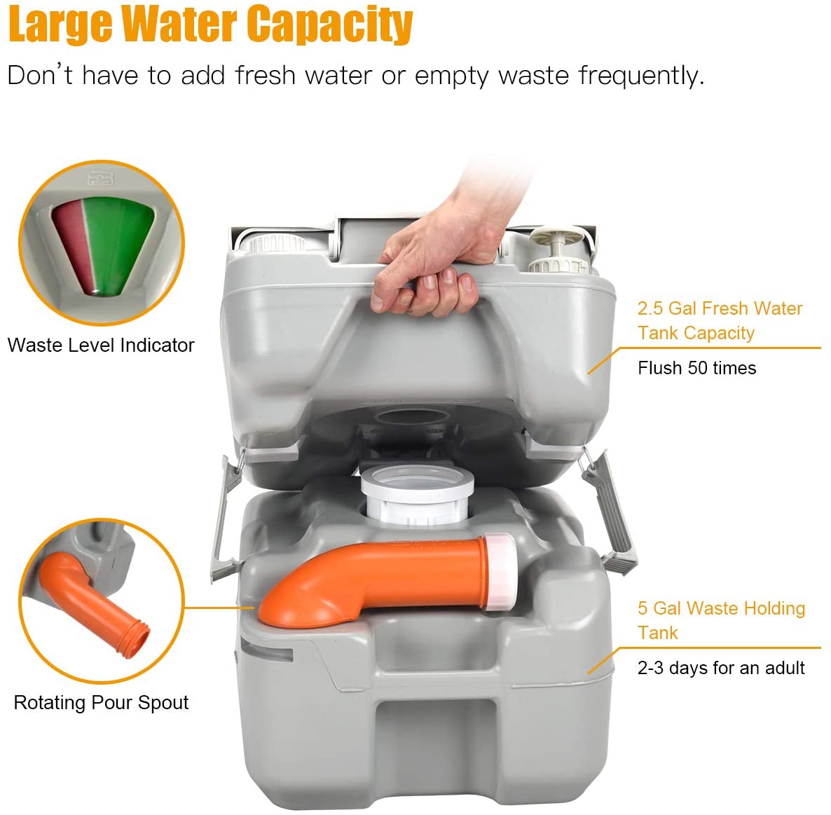 Outdoor Wash Sink and Potable Toilet Set