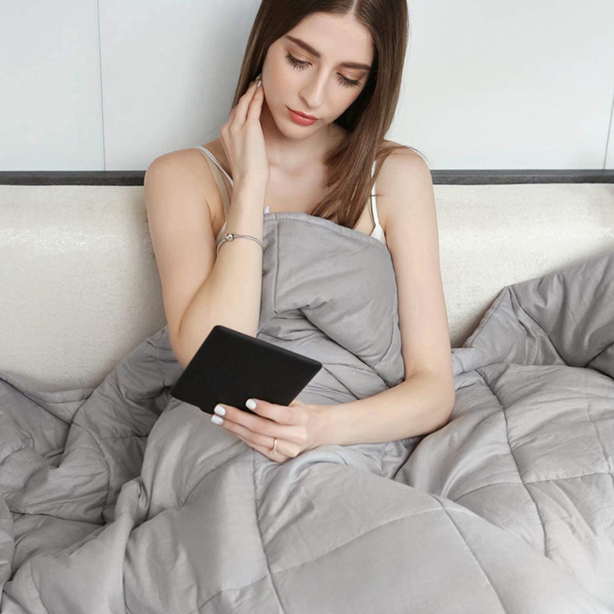 Premium Weighted Blanket Smaller Pockets | 48"x72" | Twin Size