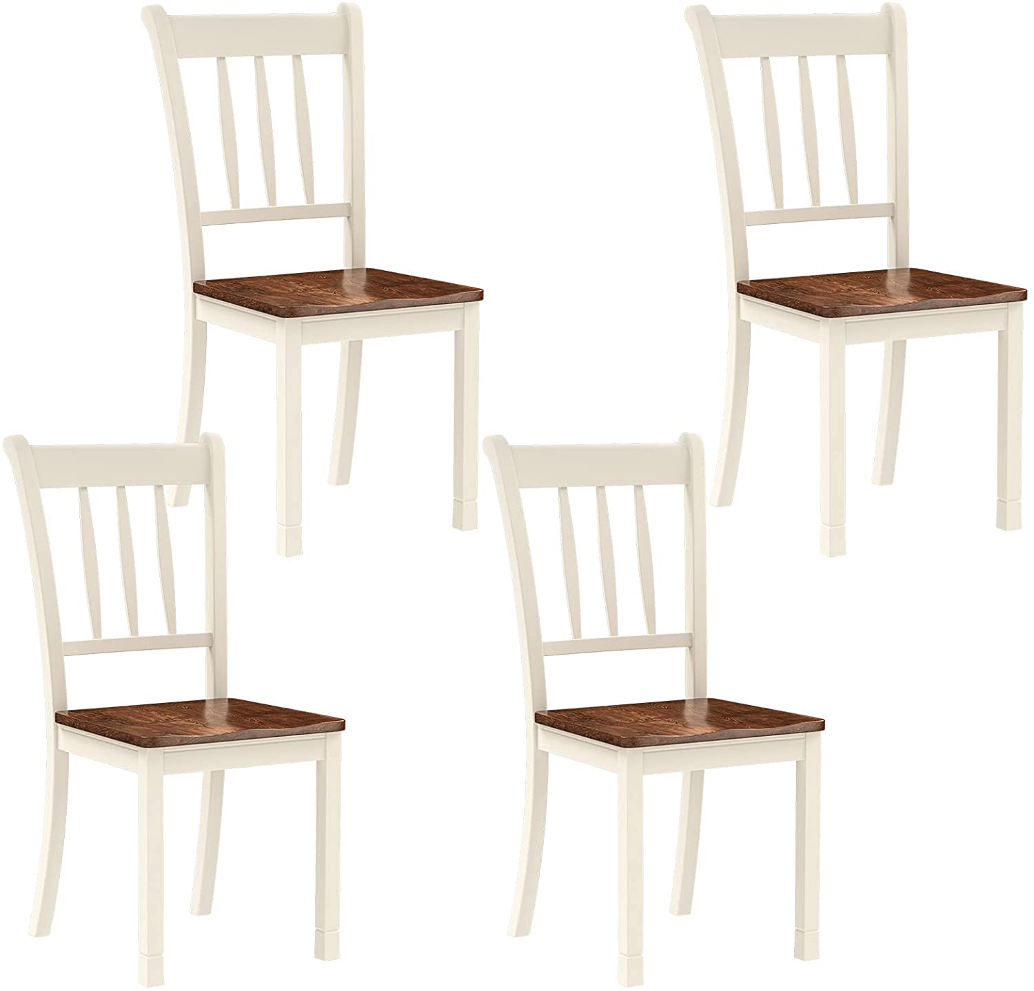 Solid Wood Whitesburg Dining Chairs Set of 4 - Giantexus