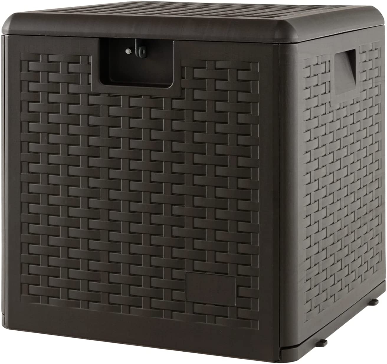 Giantex Patio Deck Box - Outdoor Storage Bin with Flip Lid, Lock Hole, Weather-resistant Package Delivery Boxes for Outside