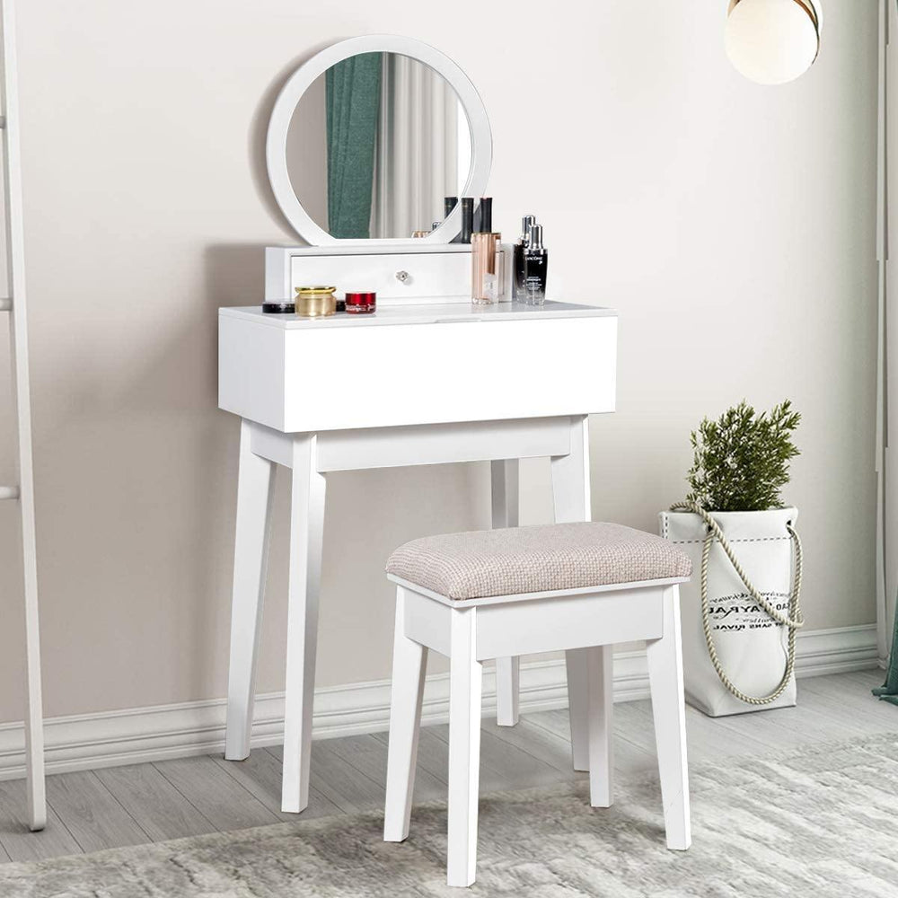 Giantex | 2-in-1 Vanity Mirror with lights and Removable Drawers - Giantexus