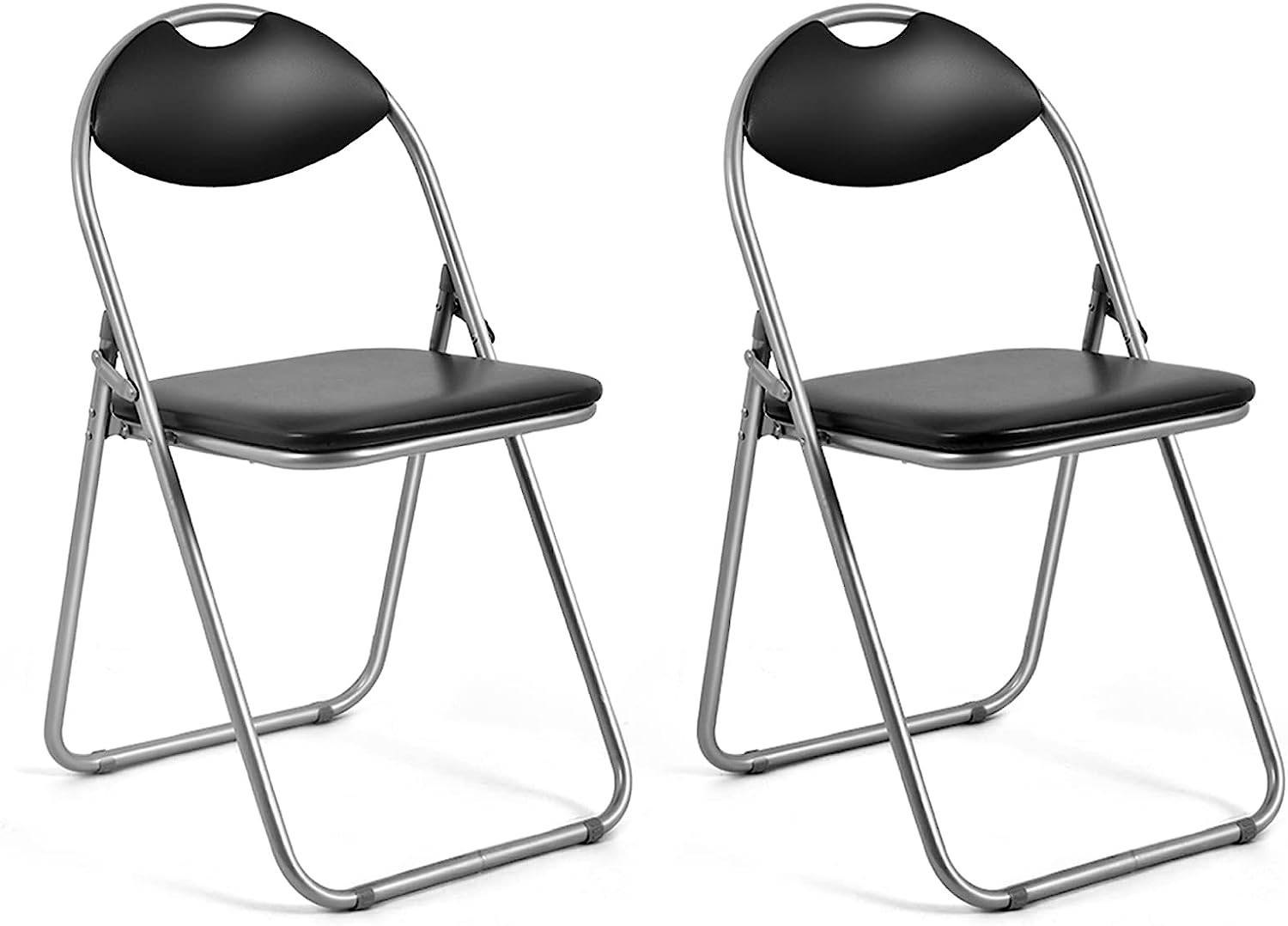 6 PCS Folding Chairs Set with Padded Seats and Carrying Handle