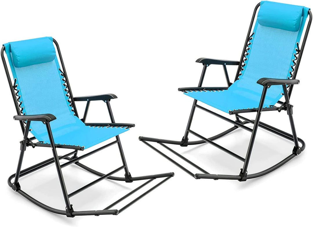 Giantex Rocking Camping Chair Folding - Outdoor Rocker Camping Chair