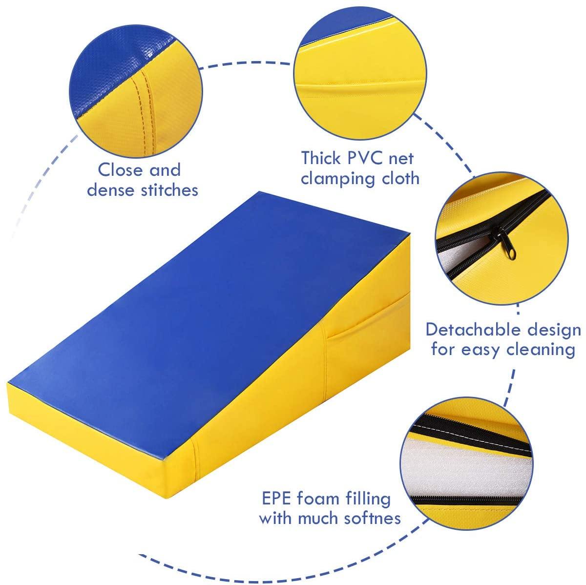 Incline Gymnastic Mat Wedge Shape Gymnastic Tumbling Mat - Giantexus