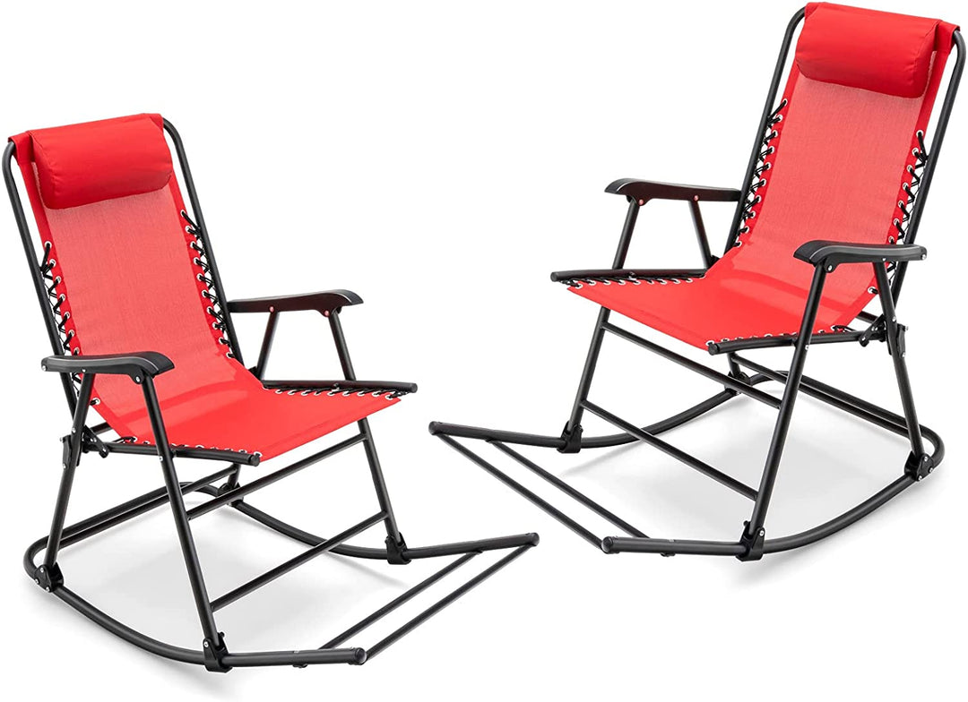 Giantex Rocking Camping Chair Folding - Outdoor Rocker Camping Chair