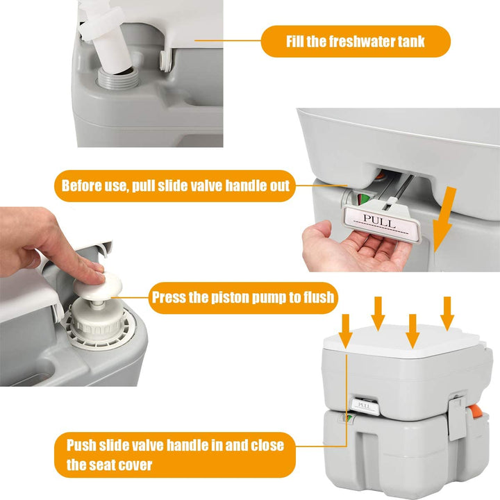 Outdoor Wash Sink and Potable Toilet Set
