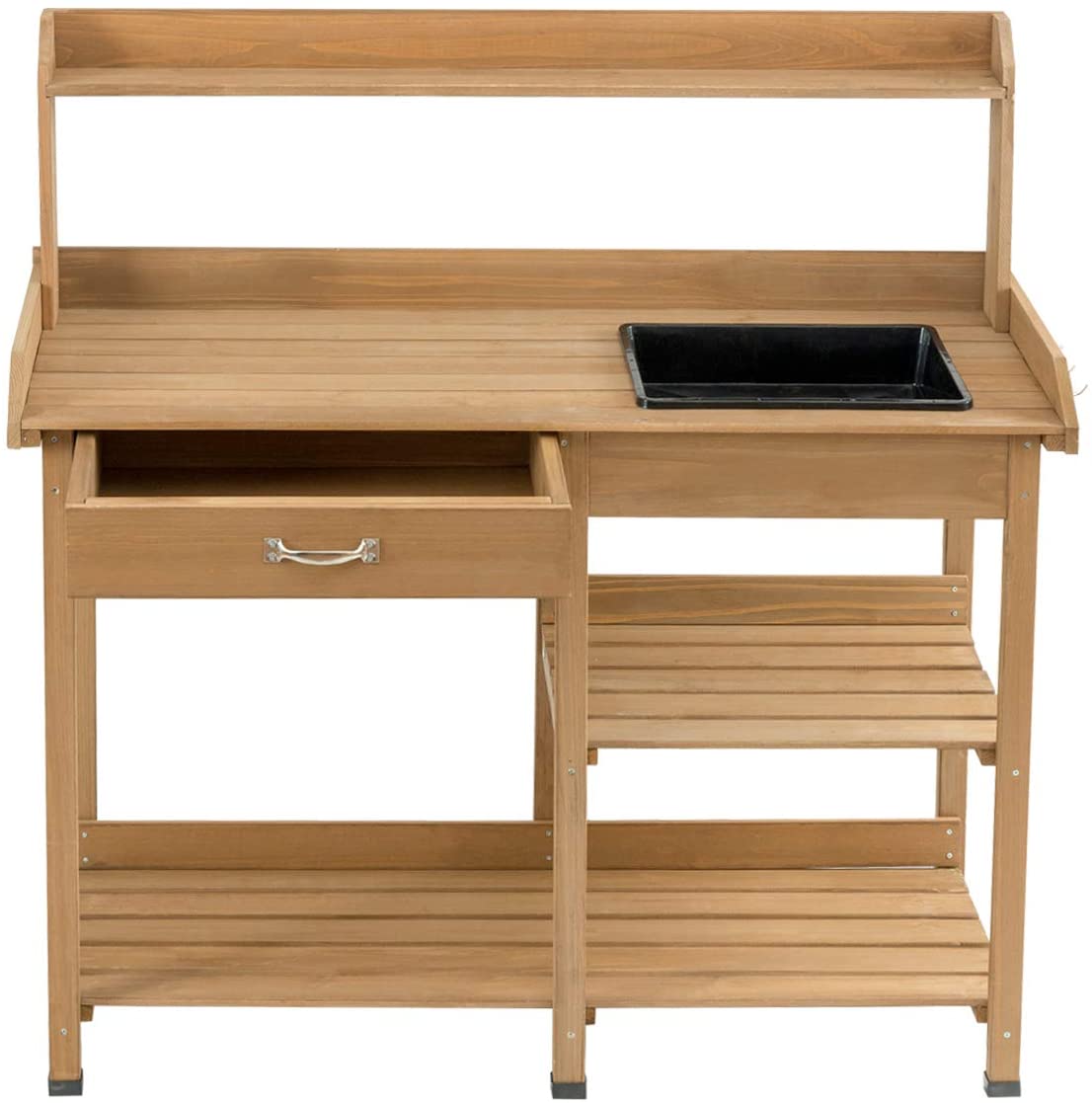 Garden Potting Bench Table Wood Potting Work Table