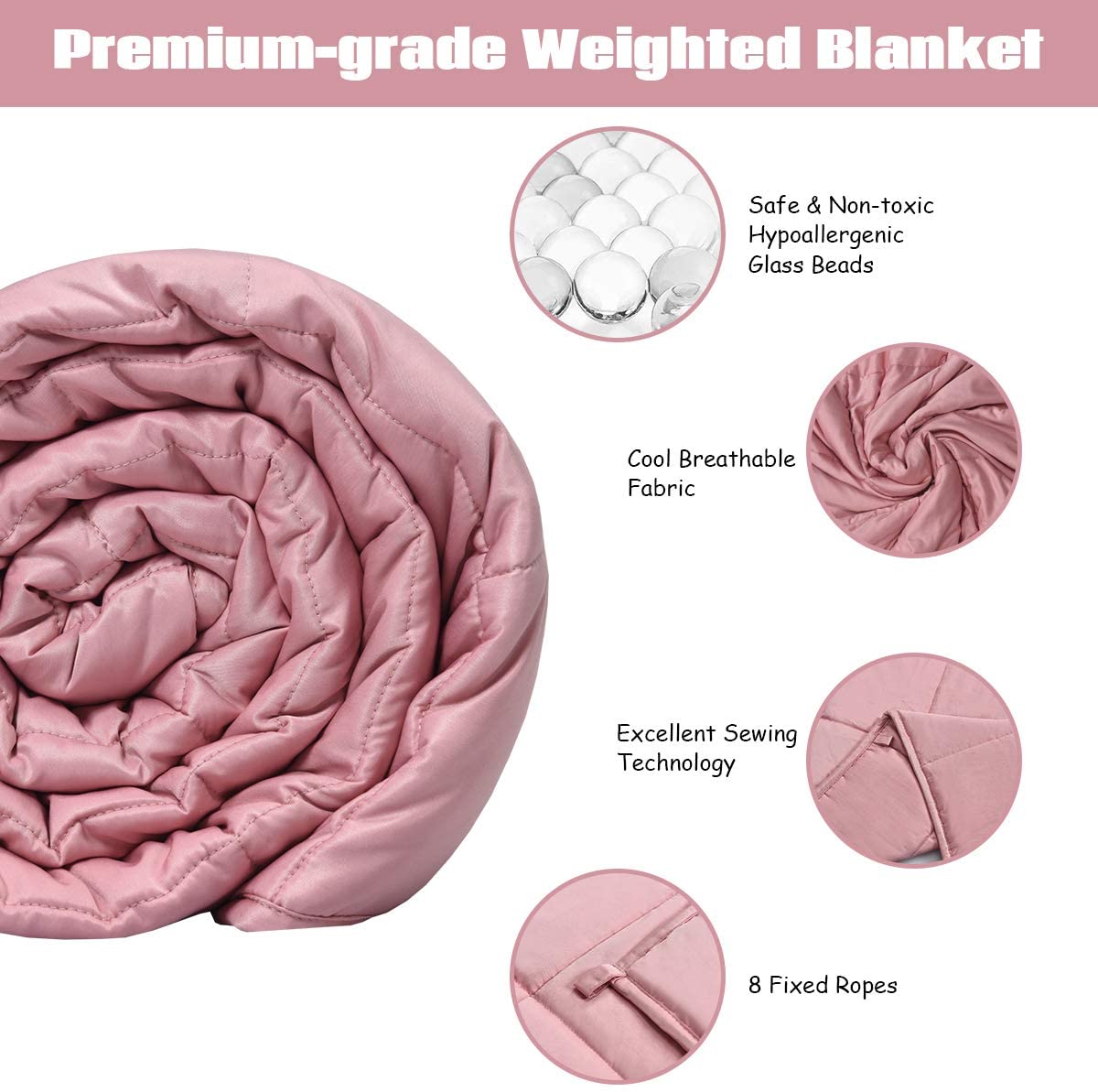Luxury Cooling Silk Sewed in Cotton Pink, Blue, Green, 48" x 72"  60" x 80" | 15lbs