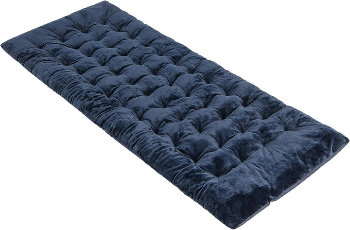 Giantex Camping Cot Pad, 75" x 27.5" x 3" Recliner Cushion with 4 Fixing Straps, Thickened Cushion for Lounge Chair and Swing