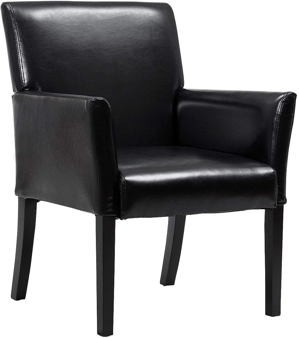 Leather Reception Guest Chairs Set of 2