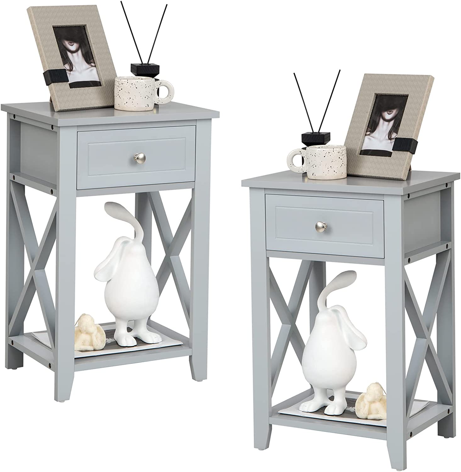 Giantex Modern X-Design Nightstand