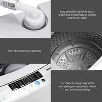 Giantex Full-Automatic Washing Machine Portable Compact 1.34 Cu.ft Laundry Washer Spin with Drain Pump