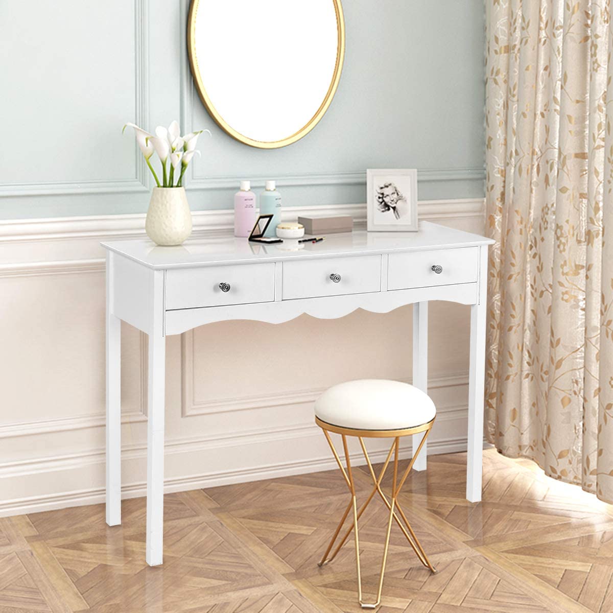 Console Table for Entryway W/Storage 3-Drawers Hall Table Desk