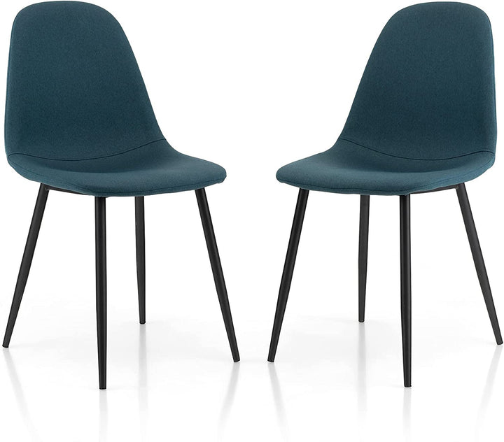 Giantex Modern Dining Chairs Set of 2 or 4 - Classic Comfy Upholstered 17” High Backrest Linen Dining Room Chairs