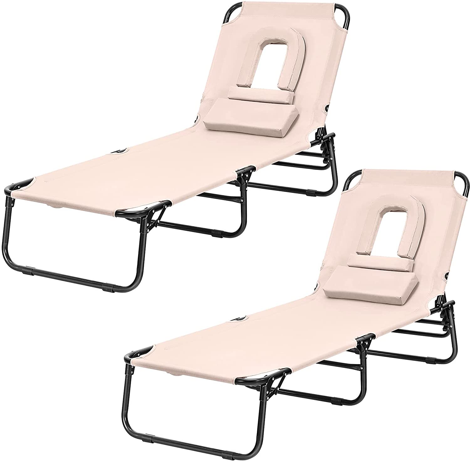 Beach Lounge Chair Chaise Lounge Chairs - Giantexus