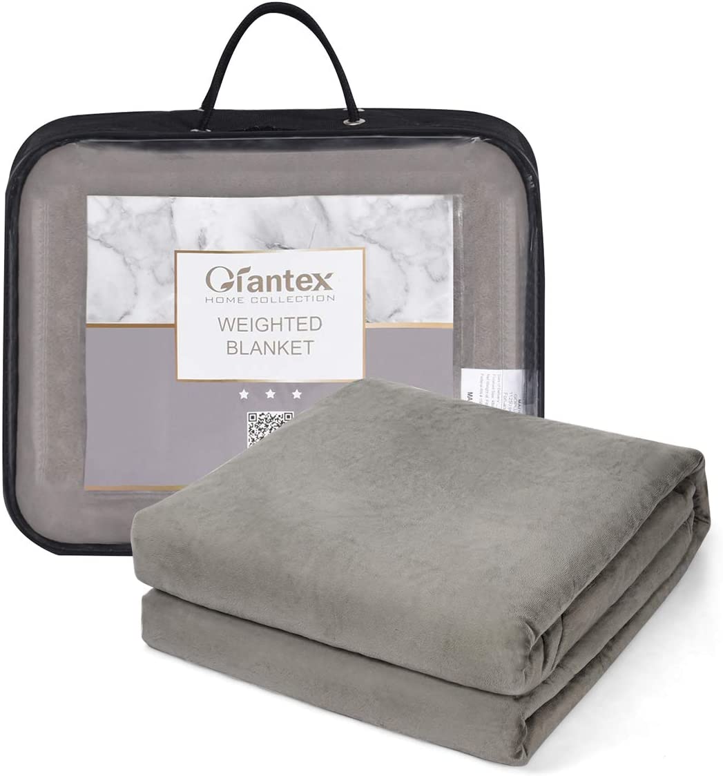 Giantex Weighted Blanket with Removable Cover, 15lbs |48"x72"| Twin Size