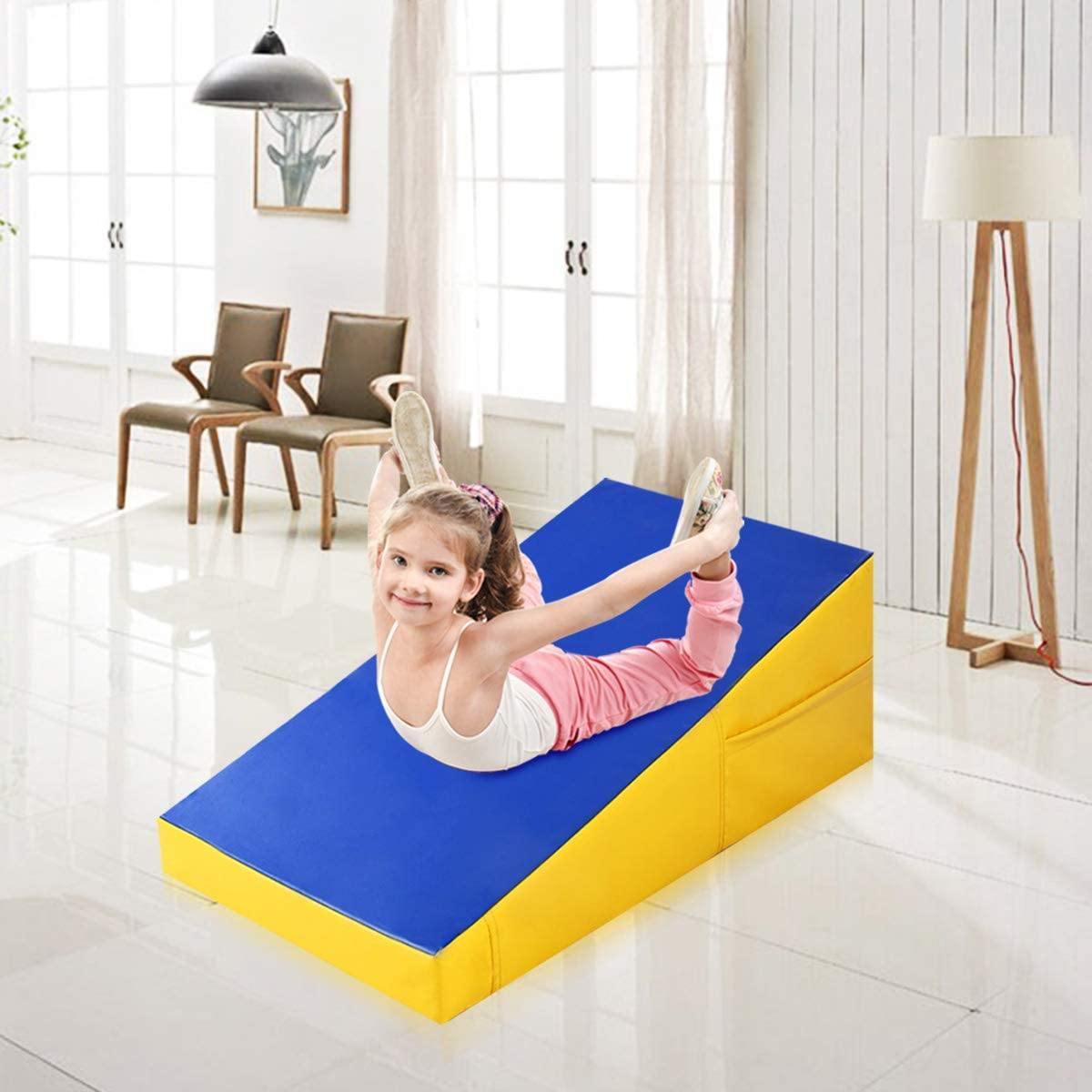 Incline Gymnastic Mat Wedge Shape Gymnastic Tumbling Mat - Giantexus