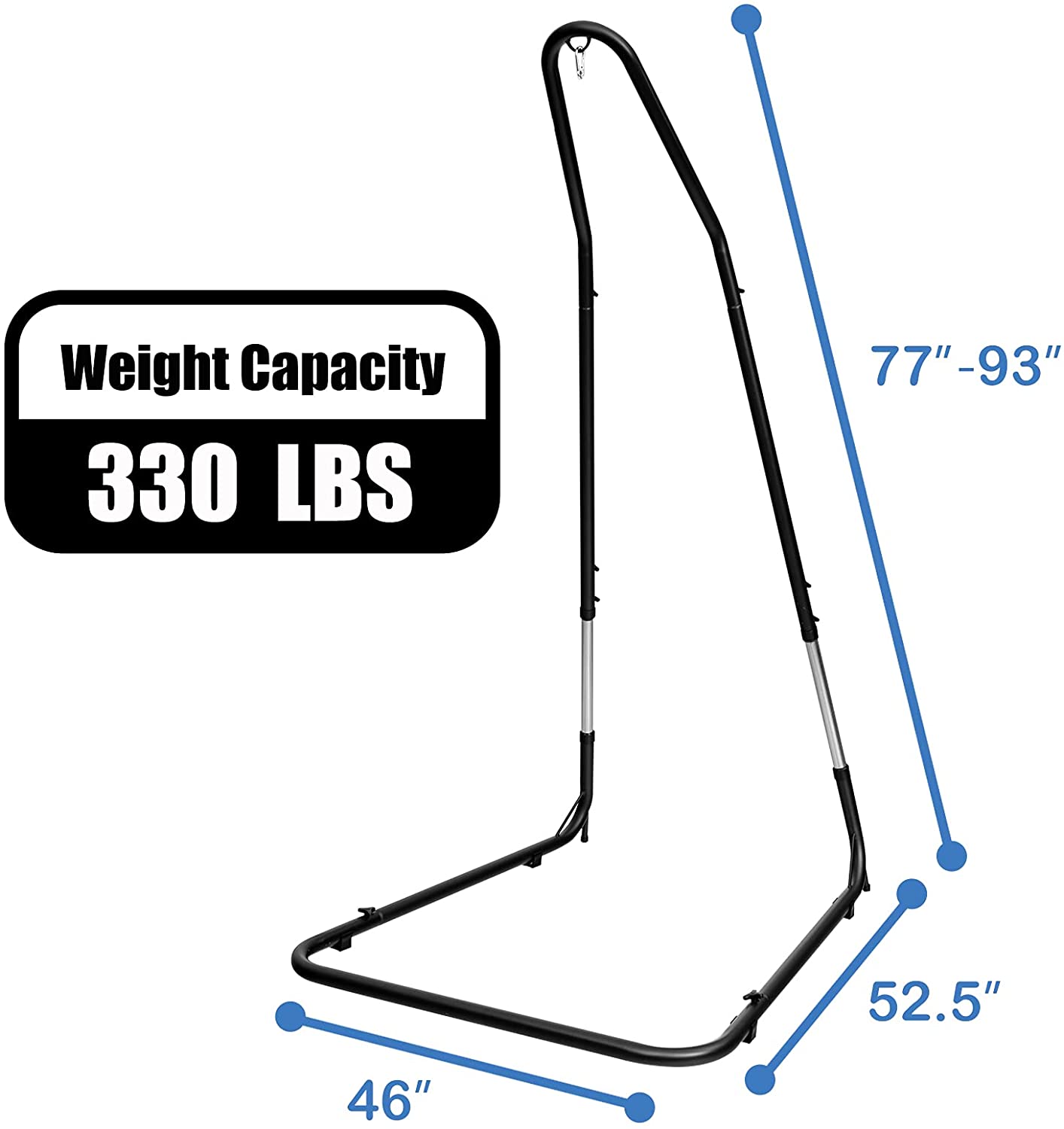 Giantex Adjustable Hammock Chair Stand, Height Adjust from 78.5" to 98.5"