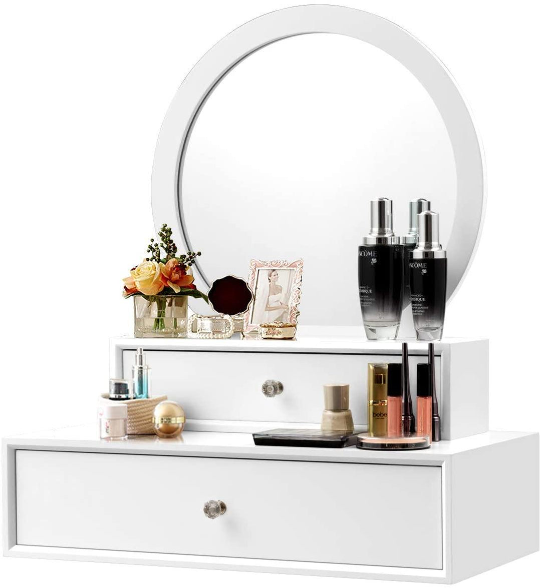 Giantex | 2-in-1 Vanity Mirror with lights and Removable Drawers - Giantexus
