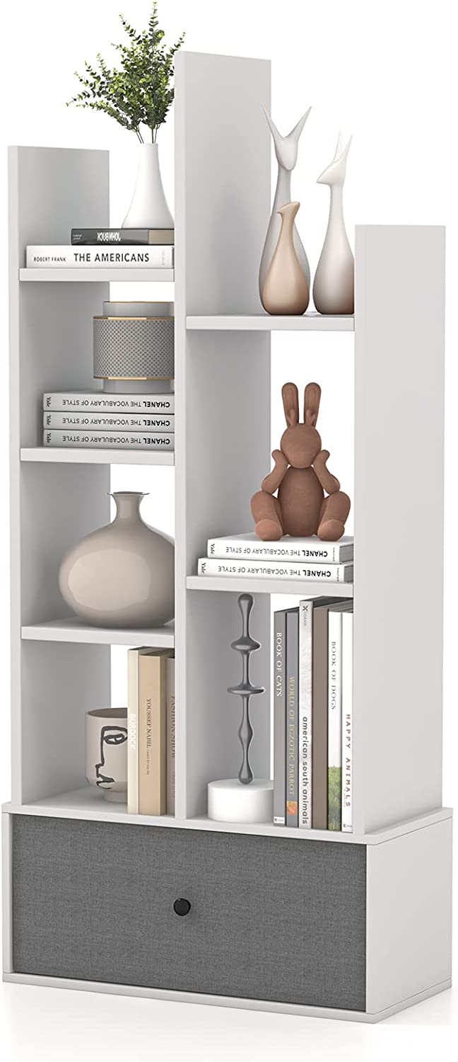  9-Cube Bookcase with 2 Drawers - Giantex