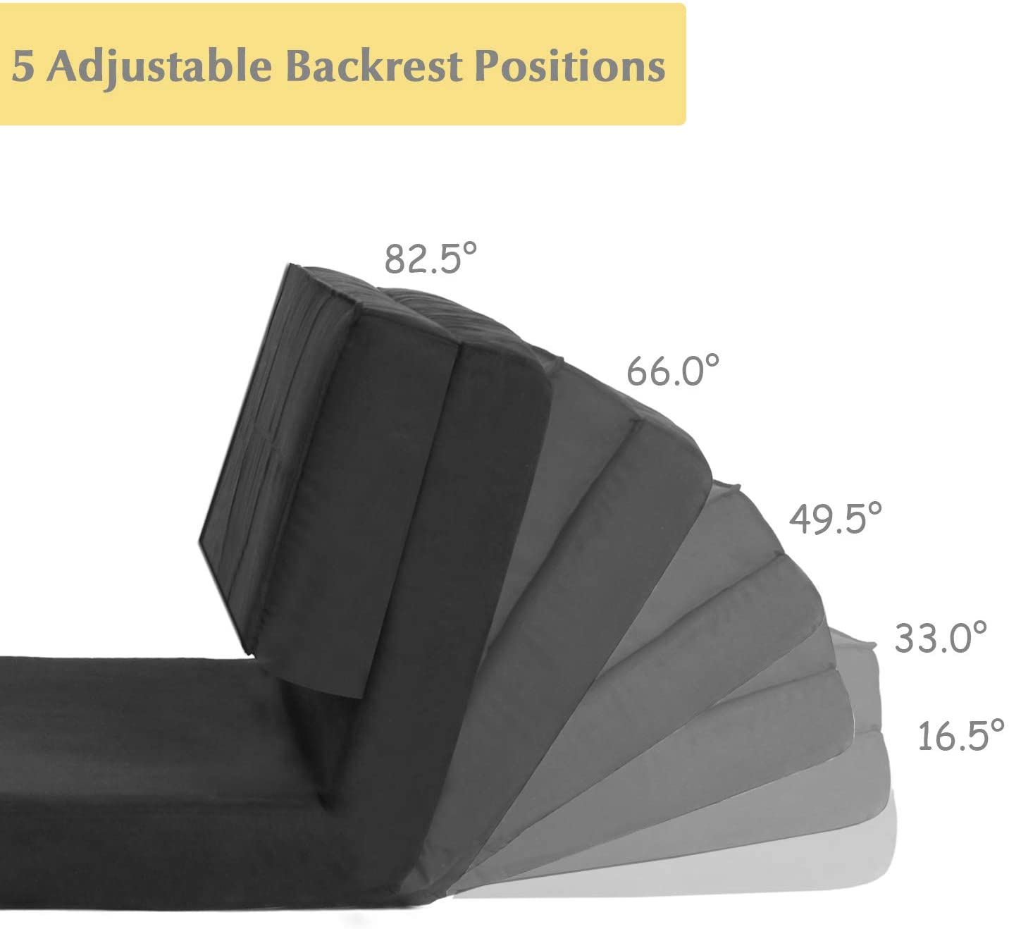 5-Position Adjustable Convertible Flip Chair - Giantexus