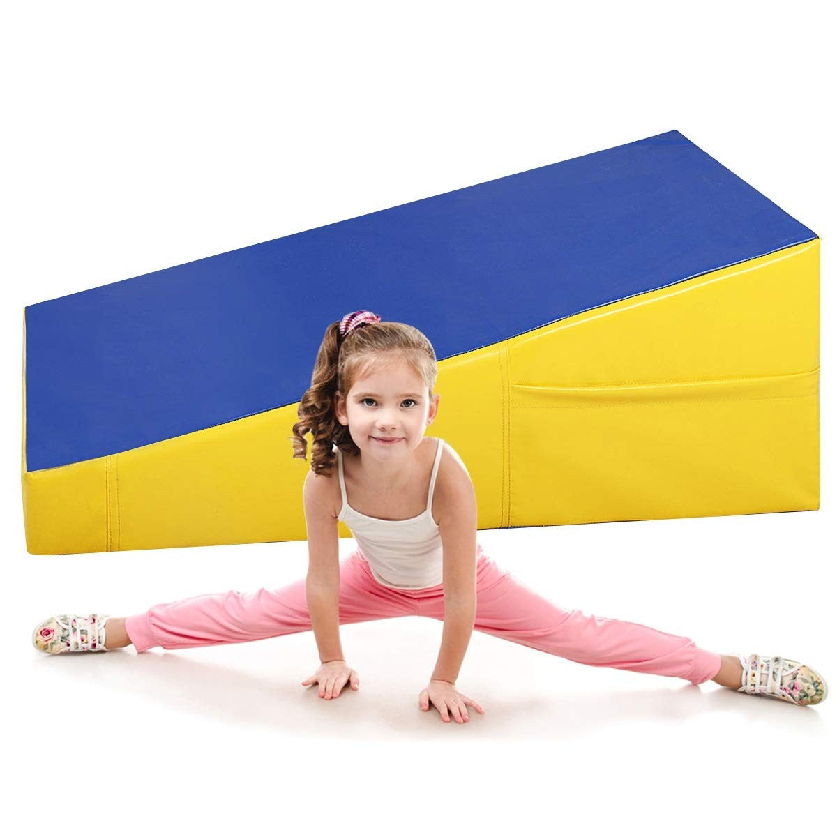 Incline Gymnastics Mat, w/Carrying Handles 37.5" X 23" X 14"