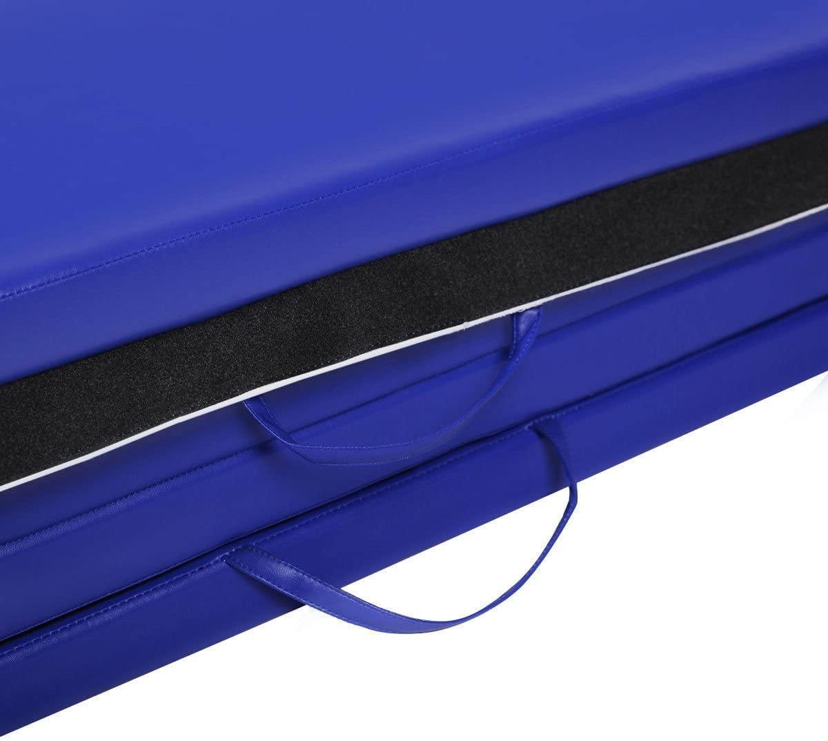 4'x10'x2'' Gymnastics Mat, Anti-Tear Folding Gymnastics Exercise Mats - Giantexus