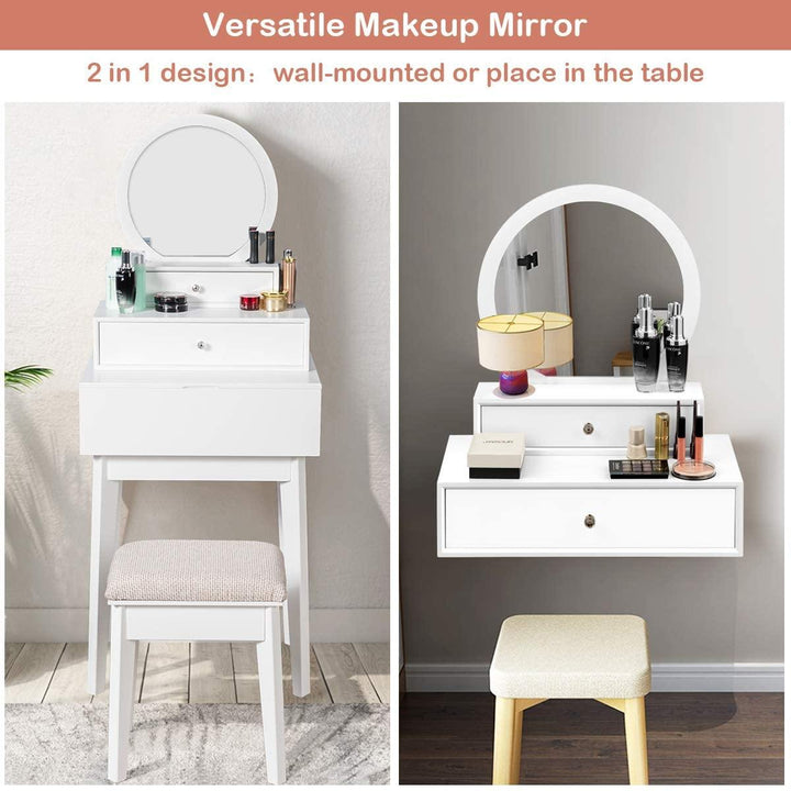 Giantex | 2-in-1 Vanity Mirror with lights and Removable Drawers - Giantexus