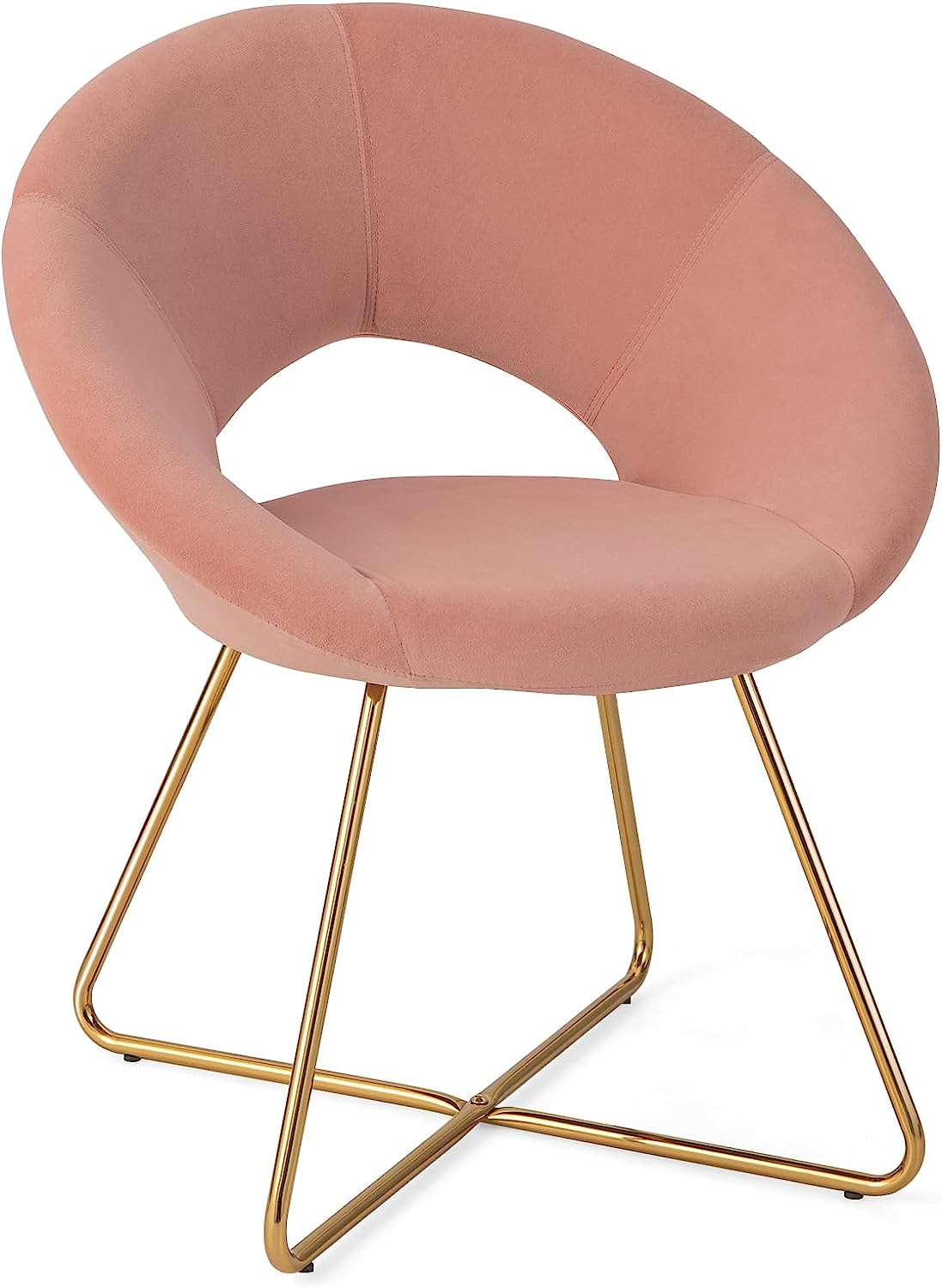 Modern Velvet Accent Chair, Comfy Cute Upholstered Vanity Desk Chair