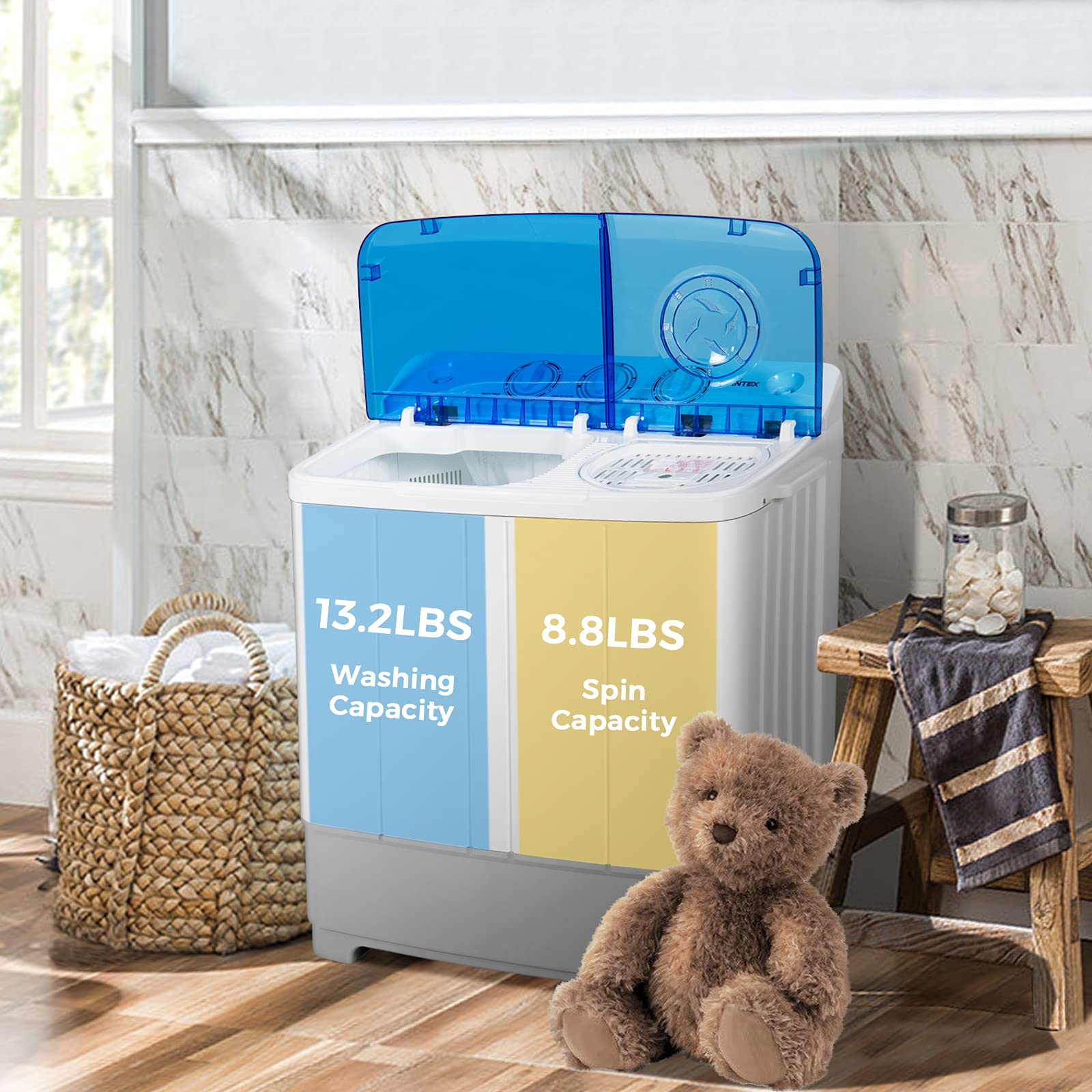 Dorm Apartment Semi-Automatic Twin Tub Mini Washer