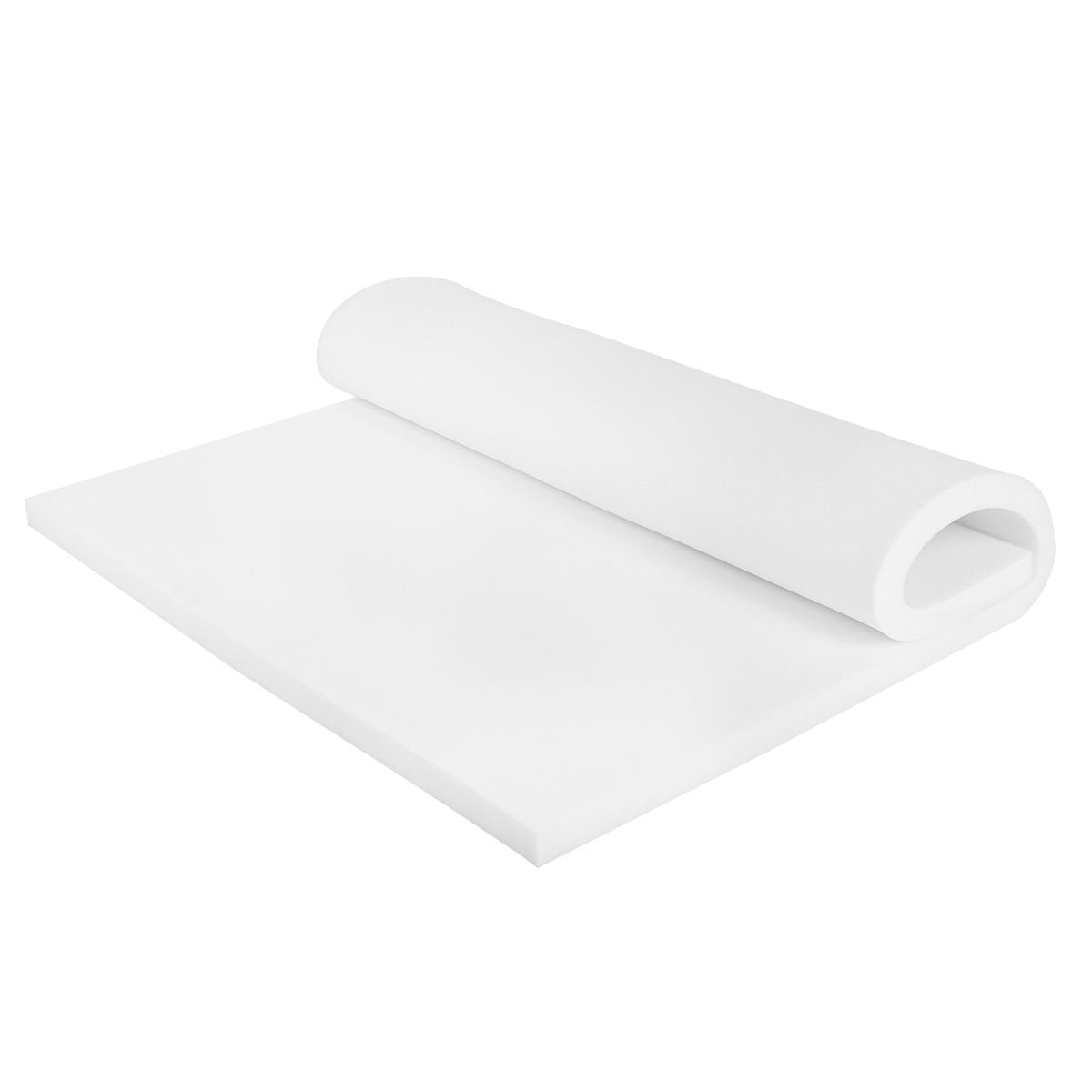 Giantex White 45D Memory Sponge Memory Foam Mattress Pad Bed Topper (King Size(80.0"X76.0"), 4" Thickness)