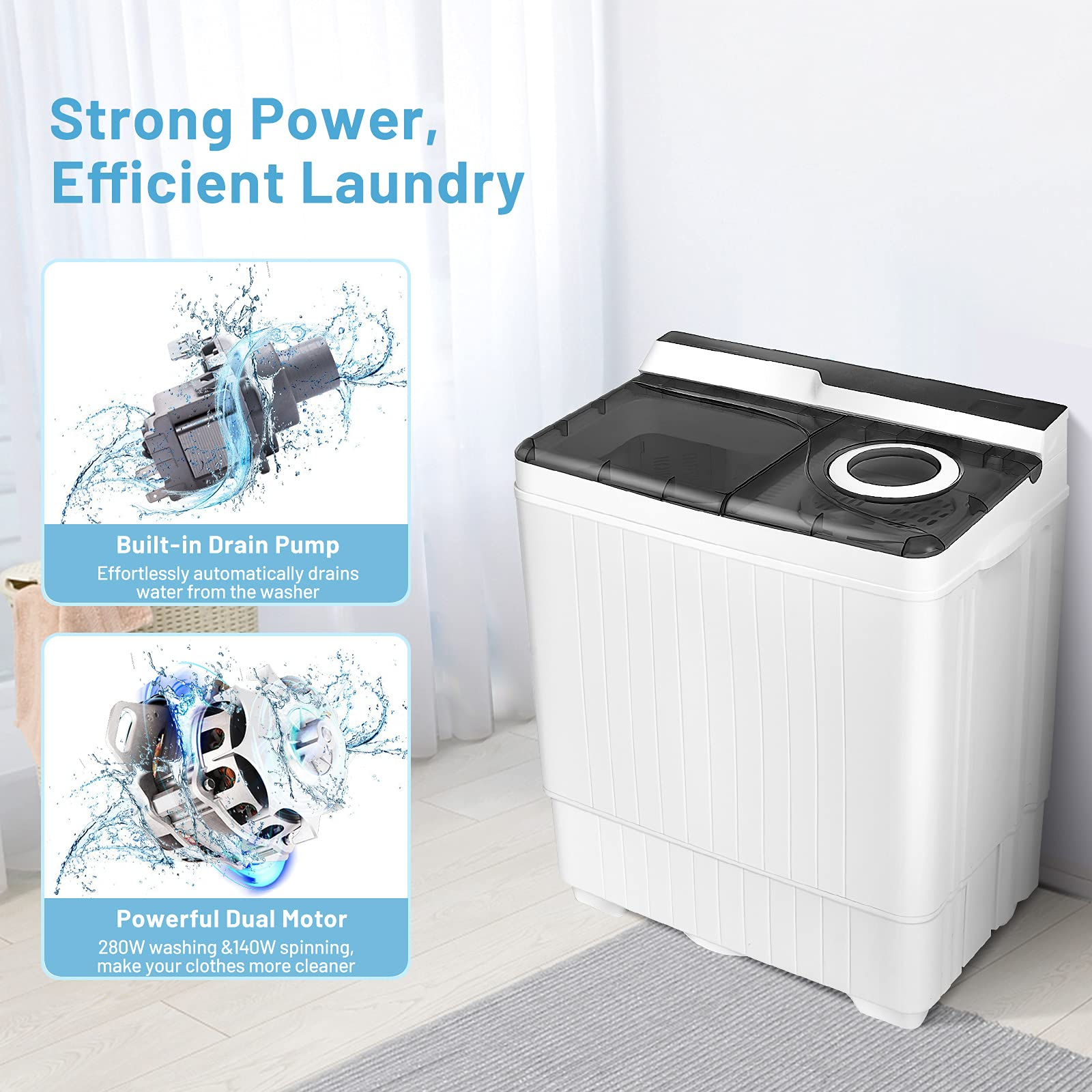 Compact Washing Machine for Apartment, Dorm and RV