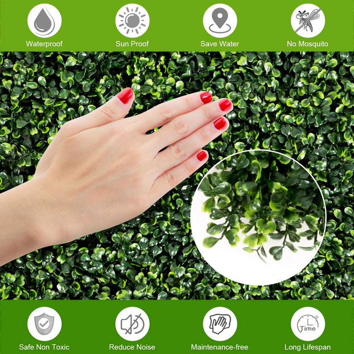 Giantex 12PCS 20x20inch Artificial Boxwood Panels Garden Privacy Fence Screen