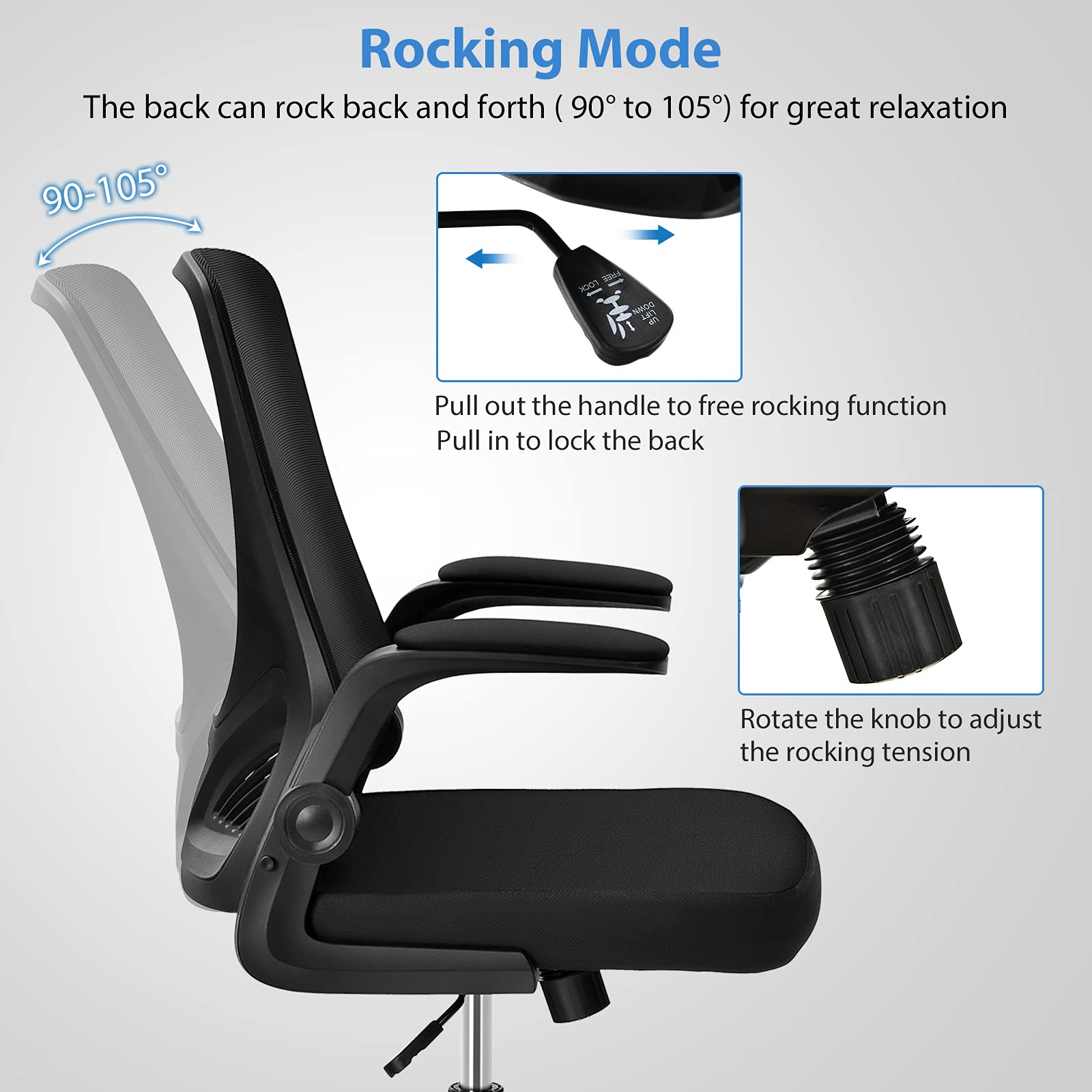Giantex Swivel Rolling Executive Task Chair Computer Desk Chair for Home Meeting Room (Black)