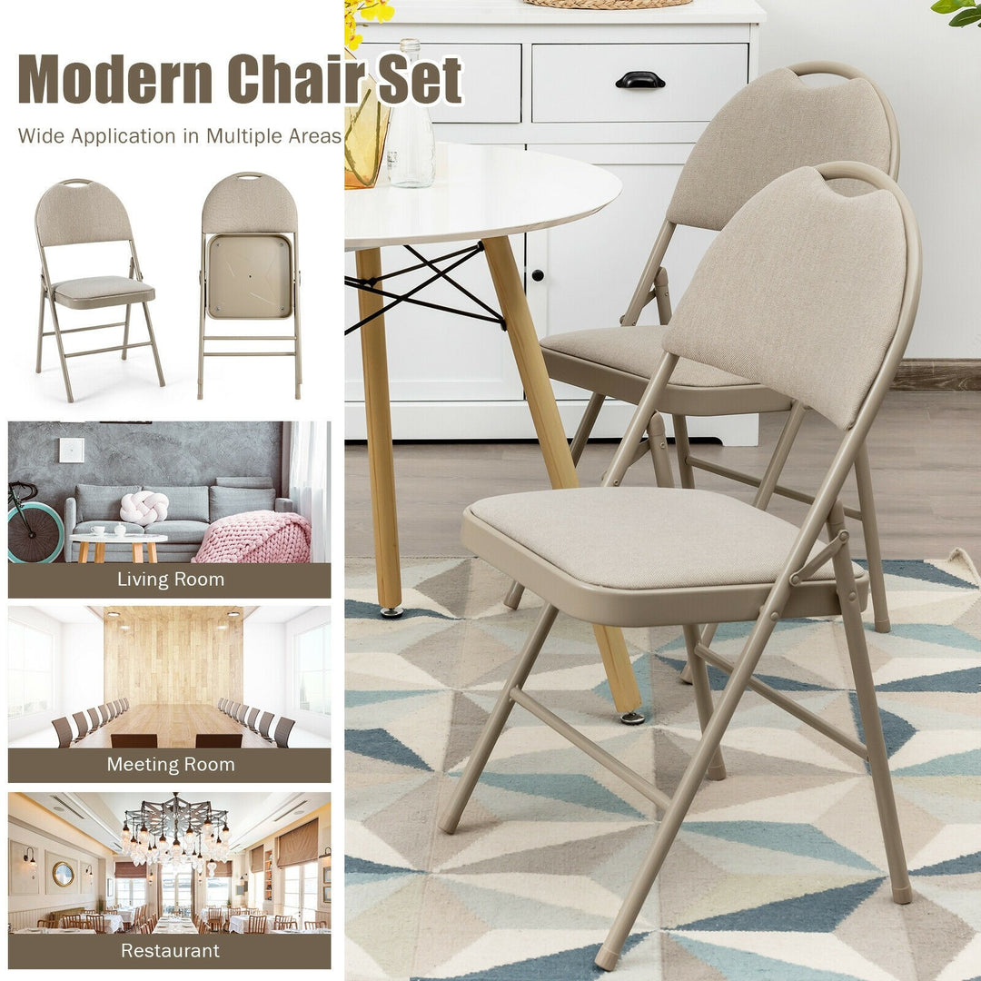 6 PCS Folding Chairs Set Portable Backrest Chair - Giantexus