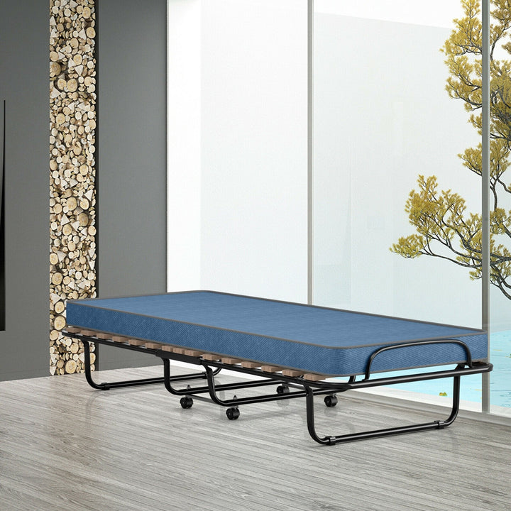 Rollaway Guest Bed W/Foam Mattress